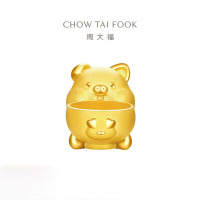 周大福 藏金家系列 金猪存钱罐足金黄金摆件送礼(工费:1080计价)EOF1253