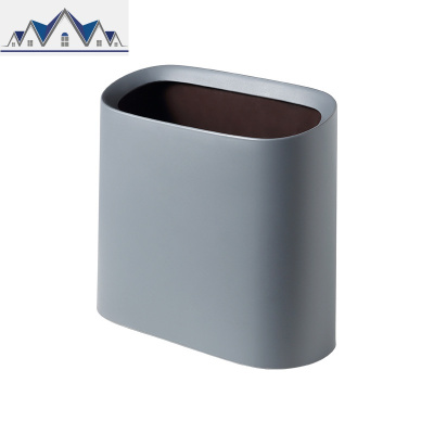 北欧窄缝垃圾桶家用创意客厅窄款卫生间厕所大号浴室无盖夹缝纸篓 三维工匠