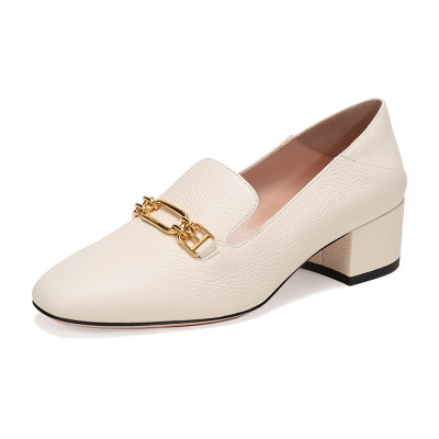 BALLY巴利女士牛皮可踩脚单鞋乐福鞋中跟鞋DARCIE40