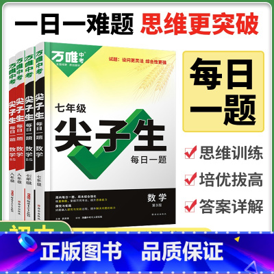 数学 八年级/初中二年级 [正版]2023新版尖子生七八年级初一初二数学全国通用北师大版每日一题专项培优训练初中拔高题库