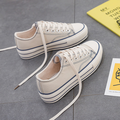 SUNTEK韩国加绒帆布鞋女鞋2020冬季新款保暖板鞋二棉鞋百搭厚底小黑鞋子休闲鞋