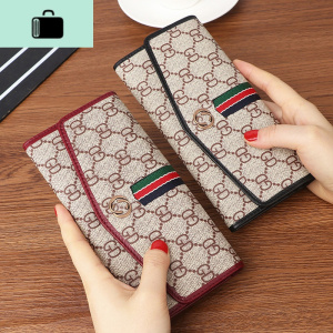 欧美时尚皮长款钱包女2020新款大容量牛皮多功能钱夹卡包手拿包NEW LAKE