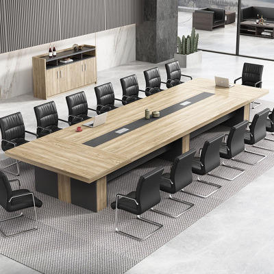 慧采云 办公家具会议桌长桌现代简约办公桌会议室接待桌长条桌洽谈桌8m