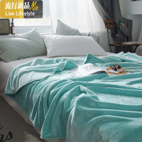 小毛毯春夏保暖午睡毯 双人空调毯珊瑚绒毯子单双人床单单件 三维工匠