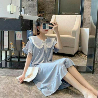 睡裙女学生夏季韩版甜美可爱公主风宽松休闲家居服可外穿睡衣依岚胜语
