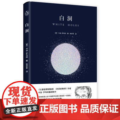 白洞 卡洛·罗韦利 七堂极简物理课 时间的秩序作者重磅新作 下一个史蒂芬·霍金 时间宇宙简史物理学科普 湖南科技