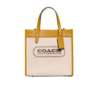 COACH女士新款轻便托特包按扣设计可拆卸肩带徽标装饰时尚百搭