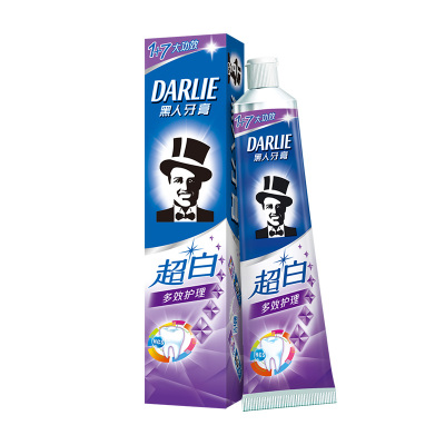 黑人超白多效护理牙膏190g清洁口腔护龈防蛀固齿清新口气男女家庭薄荷