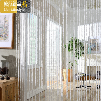 螺纹螺旋毛线彩色线帘加粗帘窗帘隔断玄关装饰造型流苏订做帘子 三维工匠