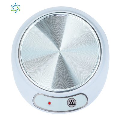 暖暖杯垫55度恒温热牛奶全自动保温水杯茶杯保温底座加热杯垫三维工匠加厚黑盖纯白杯+天蓝色垫收藏加购送勺子