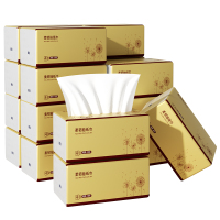 织梦 抽取式纸面巾4层70抽每包原生木浆抽纸实惠装餐巾纸家庭装纸抽卫生纸家用母婴可用 18包装