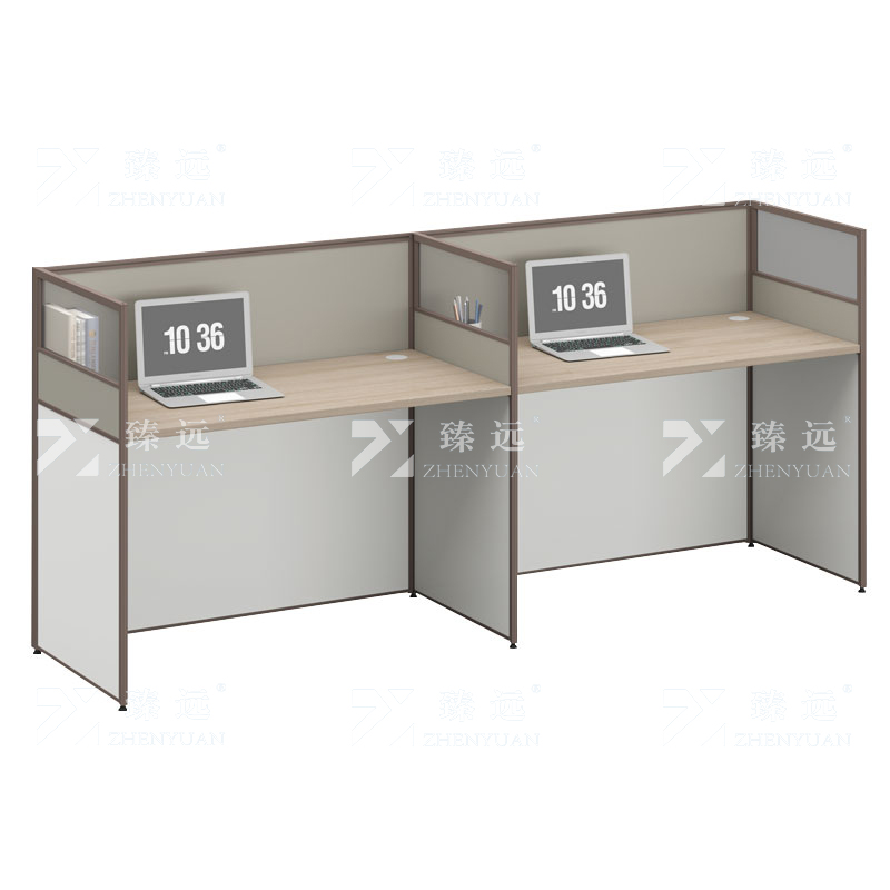 臻远 ZYGW-042职员桌办公桌屏风工作卡位直排双人位