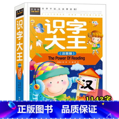 [正版]儿童识字书籍 幼儿园学前1442个字 幼升小常用字生字题卡有图识字0-3-6-7-9岁宝宝早教看图认字汉字学习