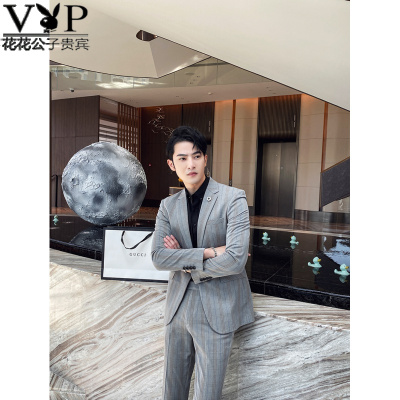 花花公子贵宾新款西服套装男西装男式西服正装上班工作职业装男装结婚新郎伴郎小礼服