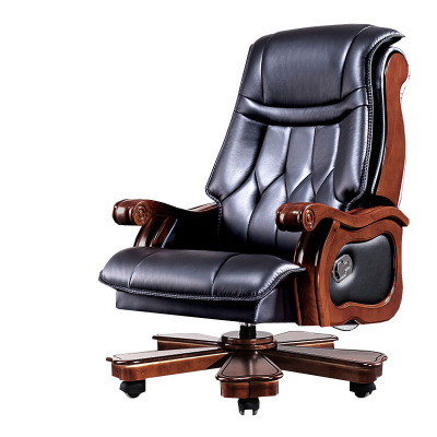 锦北 老板椅商务大班椅可躺按摩电脑椅升降转椅5轮办公椅PU皮