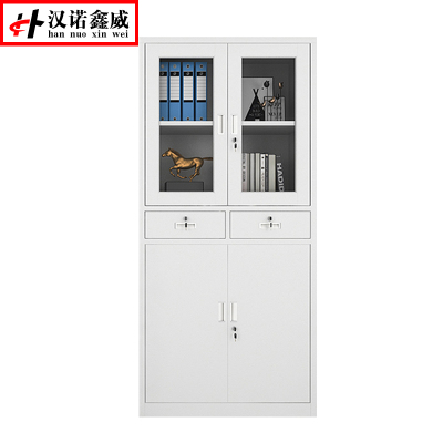 汉诺鑫威钢制文件柜办公资料柜铁皮档案柜带锁储物柜财务凭证柜中二斗器械柜