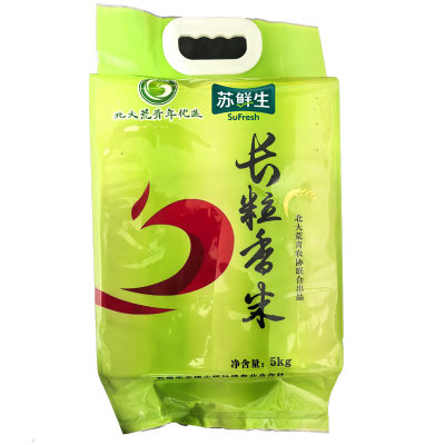 苏鲜生北大荒联名款东北大米黑龙江长粒香米5kg 非真空