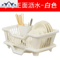 装碗筷收纳盒放碗箱沥水碗架厨房家用带盖碗盆碗碟置物架塑料碗柜 三维工匠