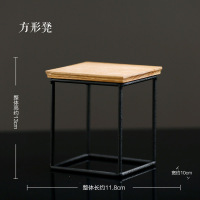 陶瓷工艺品底座置物架底托小博古架酒柜电视柜格子装饰品茶几收纳 三维工匠 三梯凳摆件