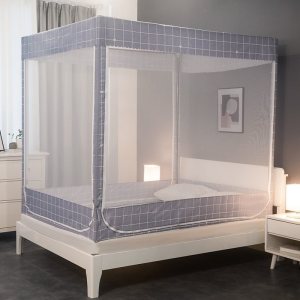 美帮汇全封闭拉链式 遮光蒙古包 蚊帐床帘家用1.8m床双层1.5米加密加厚