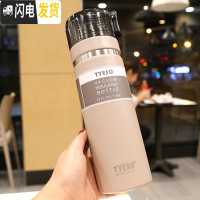 三维工匠保温水壶不锈钢家用户外保温水杯男士大号旅行便携大容量瓶泡茶 灰色710双盖水壶3A5保温杯