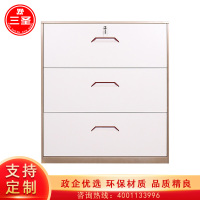 三圣 办公家具拆装文件柜办公柜资料柜收纳柜铁皮柜 卡箱挂捞柜 FC/A4立式档案柜加宽900型三抽卡箱