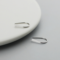 新款银饰耳钉女纯银个性简约耳环百搭防过敏925纯银耳饰磨砂耳钩送女朋友老婆情人节七夕生日礼物