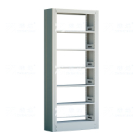 臻远 ZY4072601 钢制书架图书馆书架资料架 单面6层一列一组白色 1000*300*2000