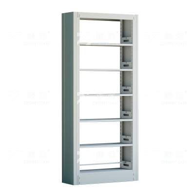 臻远 ZY4072601 钢制书架图书馆书架资料架 单面6层一列一组白色 1000*300*2000