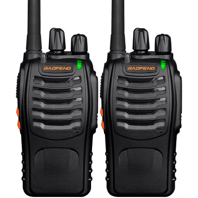 两只装-宝锋(BAOFENG)BF-888S商务版PLUS大功率酒店KTV工地专用对讲机USB充电黑色
