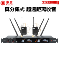 惠度(HuiDu)HT-500T真分集一拖二无线麦克风远距离无线话筒舞台会议室多功能讲台话筒