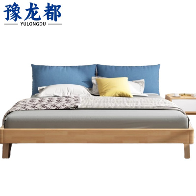 豫龙都床含床头柜实木套