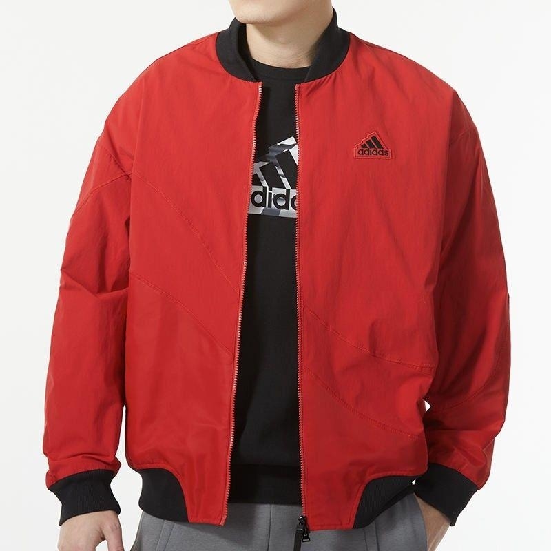 adidas/阿迪达斯外套2024龙年运动休闲加绒立领男装夹克IZ1614 D