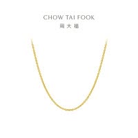 周大福经典百搭素链O字链足金黄金项链计价(工费:220元)EOF24