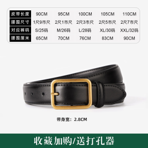 啄木鸟皮带女士2025新款真皮休闲百搭针扣牛皮配牛仔裤腰带高级感