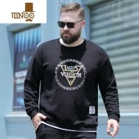 YANXU大码男装卫衣男加肥加大号胖子潮打底衫上衣服宽松