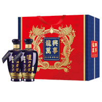 泸州老窖蓝花瓷头曲龙兴万事52度500ML*2瓶礼盒装送礼