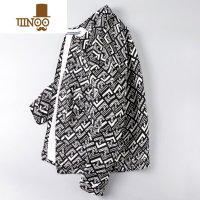 YANXU牛仔外套男士复古感印花夹克ins潮牌宽松休闲痞帅衣服