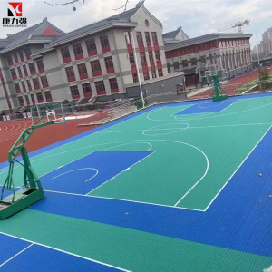 康力强悬浮地板篮球场羽毛球场地幼儿园室外专用防滑拼装运动地板