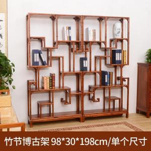 BONJEAN博古架实木中式多宝阁仿古客厅隔断置物古董茶叶展示架榆木陈列柜