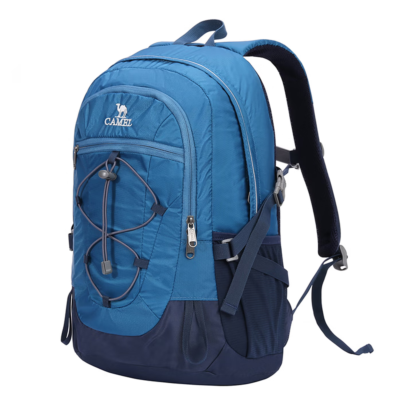 骆驼户外双肩包男女徒步旅行运动登山包 A1W3FI101B靛蓝均码