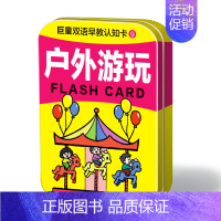 户外游玩 [正版]巨童早教启蒙认知卡全套铁盒装 认物识物水果蔬菜动植物交通工具数字汉字唐诗车标中英双语认知卡 1-2-