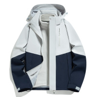 渔人船长冬季户外全热封情侣款冲锋衣防水透气防风保暖可拆卸三合一两件套