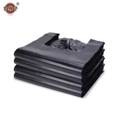 吉雅乎 黑色手提垃圾袋 背心式 32*53 超特厚款 50个/扎