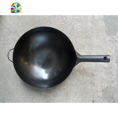 饭店专用炒锅炒勺铁锅厨师用锅炒菜锅熟铁锅 炒瓢 概不议价 FENGHOU 35cm约2.6斤+可视组合盖