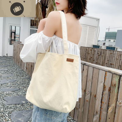单肩帆布包女学生韩版ins包包日系文艺简约大容量小清新手提布袋艾狄伊娃单肩包