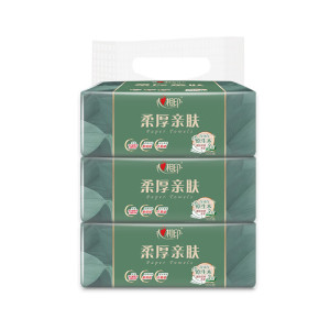 心相印 DT100抽纸 柔厚亲肤 三层 100抽3包*1提