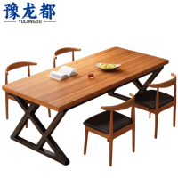 豫龙都餐桌一桌四椅套