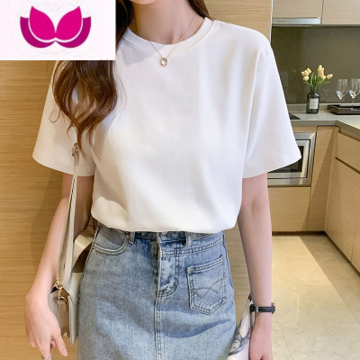 七斓白色卡通t恤女夏季宽松显瘦韩系甜美温柔风百搭短袖上衣ins潮