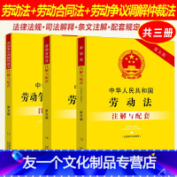 [友一个正版]2022适用新劳动法+劳动合同法+劳动争议调解仲裁法注解与配套 中华人民共和国司法解释劳动纠纷法规法条法